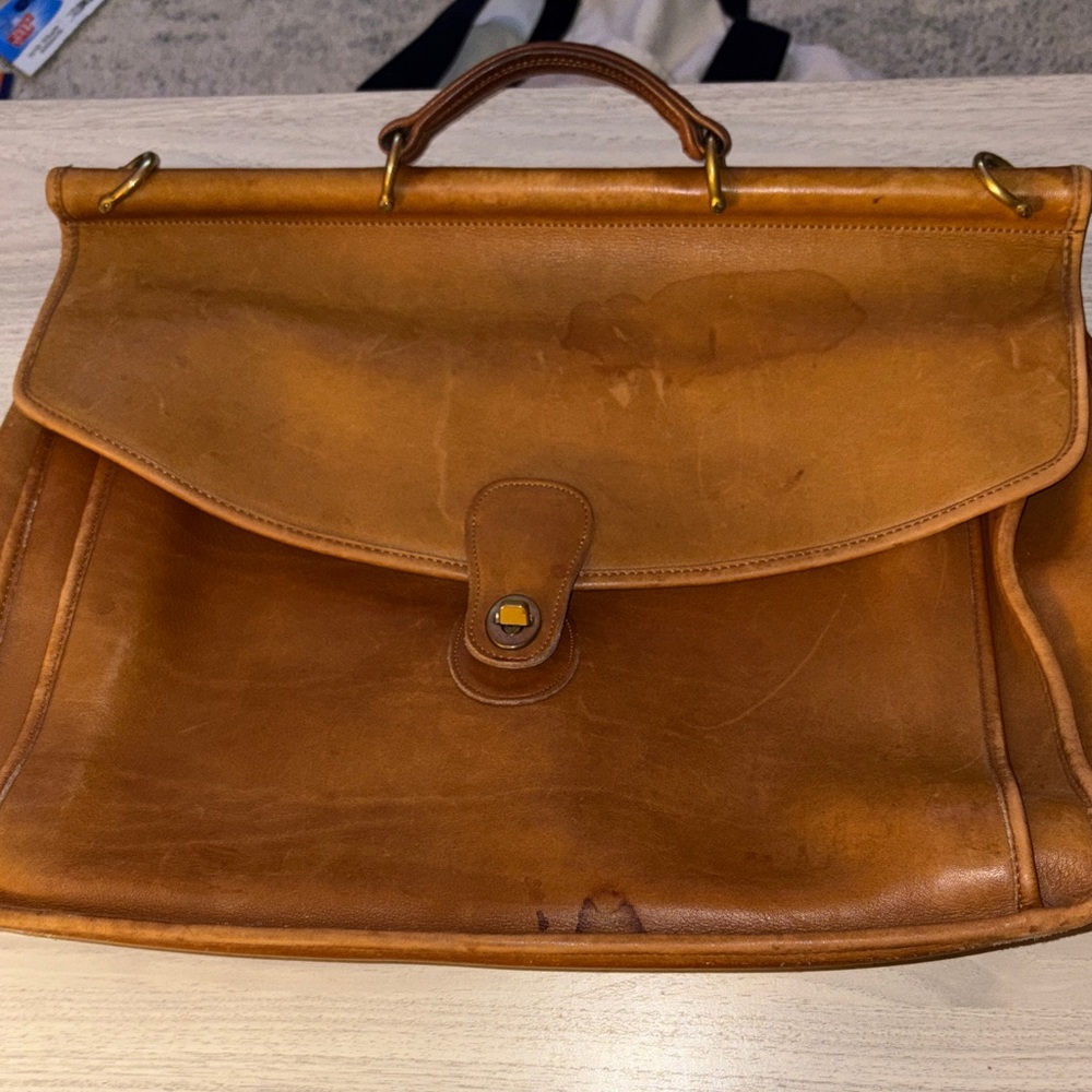 Coach Tan Leather Men's Briefcase